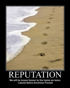 online reputation, reputation motivational poster